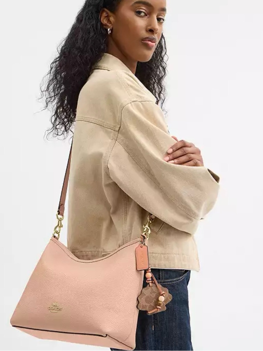 🤍New Coach Laurel Shoulder Bag With Shell Charm (Exclusive) - Picture 6 of 6